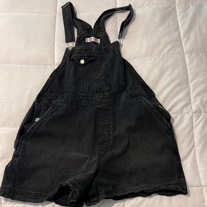 Black, shorts overalls